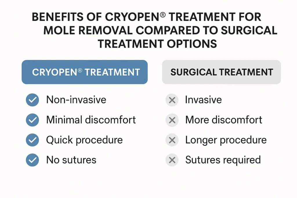 Benefits of professional mole-removal assessment at LA LIPO Stonebridge