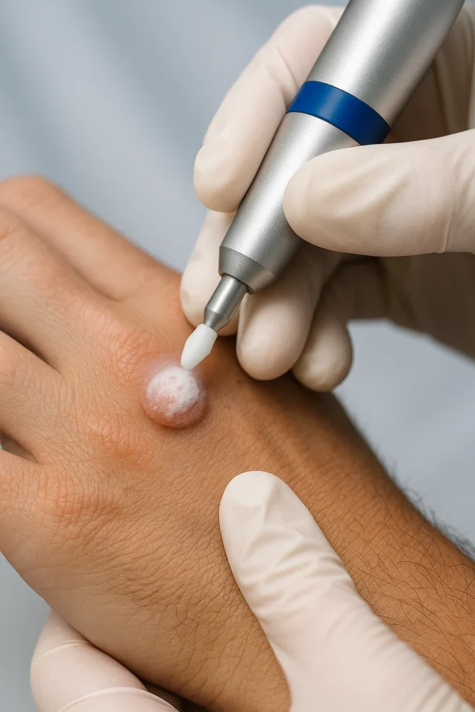 example of wart removal Stonebridge using cryopen